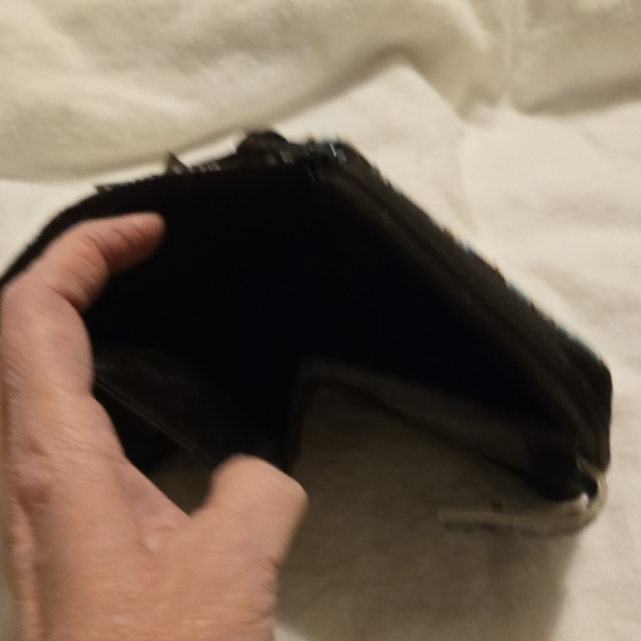 Vera Bradley Blue and Brown Floral Wallet - Picture 3 of 4